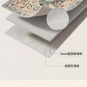 Tapis <span class=keywords><strong>de</strong></span> prière transfrontalier, tapis <span class=keywords><strong>de</strong></span> salon imprimé en fausse fourrure <span class=keywords><strong>de</strong></span> cachemire, éponge 3MM à haute résilience, coussin imprimé - Product Image 1