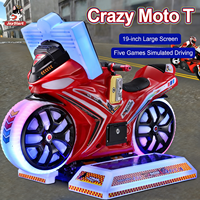 Machine de jeu vidéo d'arcade Moto Enfants Conduite Voiture de course pour enfants Jeu Design de course coloré Course en métal