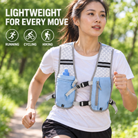 Gilet d'hydratation portable en nylon et polyester, personnalisable, faible MOQ, en stock, avec bidons, sac de course inclus, unisexe-adulte