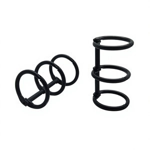 YIWANG Metal negro redondo en forma de 3 agujeros Mesa calendario anillo carpeta Clips - Product Image 1