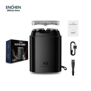 미니 스마트 휴대용 전기 로타리 헤어 면도기 IPX7 남성용 방수 트윈 블레이드 충전식 가정 및 호텔 사용 - Product Image 1