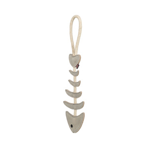 Giocattolo da masticare per animali domestici a forma di lisca di pesce, corda in cuoio 43 cm per cani - Product Image 2