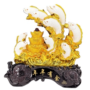 Shajin fortuna oro drago pesce ornamenti <span class=keywords><strong>anno</strong></span> dopo <span class=keywords><strong>anno</strong></span> artigianato casa soggiorno carpe decorazioni per regali aziendali - Product Image 4