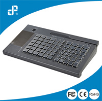 Teclado POS Programable de 63 Teclas al por Mayor con 3 Rieles MSR y Pantalla Táctil para Sistemas POS