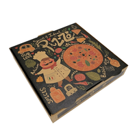 Boîte à pizza carrée imprimée personnalisée 8x8x3, boîte de papier d'emballage de livraison de nourriture en carton ondulé