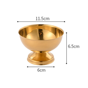 Tazón para Helado en Forma de Copa de Acero Inoxidable con Tallo, Color Metálico, Copa de Postre de Alta Gama para Cafetería y Fiestas - Product Image 4