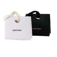 Benutzer definiertes Logo Echtes Leder Glatte Papiertüte Handgemachte Einkaufstasche Schmuck Geschenk verpackung Papiertüte Benutzer definiertes Logo