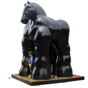 Garden famous animal sculpture fernando botero bronze fat horse statue
