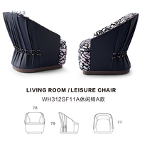 EKAR FURNITURE Fauteuil de haute qualité moderne et confortable chaise longue en tissu chaise de loisirs chaise de canapé simple