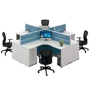 定制办公工作站计算机 4 人隔间表办公桌工作站系统家具隔断模块化现代