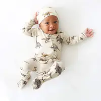 オーガニックバンブービスコースベビーフーティーロンパース新生児スリーパーバンブーフットワンシーフリルエコ幼児パジャマ