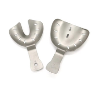 6 pièces d'instruments orthodontiques, plateaux d'empreinte dentaire en acier inoxydable pour edentés