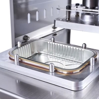 Machine à sceller le conteneur d'aluminium peut mettre en bouteille 110V-220V prise personnalisée facile à utiliser machine à sceller automatique de plateau de moteur de petite taille