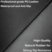 Tapis de mise à la terre en cuir PU noir lisse, tapis conducteur antistatique uni pour bureau, usage domestique, fourniture directe d'usine