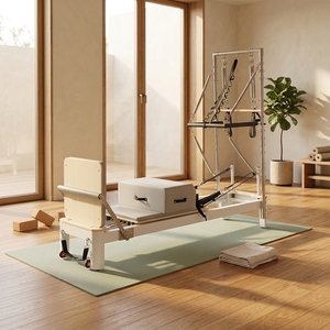 <span class=keywords><strong>Reformer</strong></span> in Lega di Alluminio DEREN con Mezza Torre per Studio <span class=keywords><strong>Pilates</strong></span>, Allenamento ed Esercizio Fisico, <span class=keywords><strong>Benefici</strong></span> per la Salute - Product Image 1