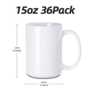 Spedizione gratuita tazze da birra da tè a bocca larga 15 Oz con sublimazione creativa tazza da <span class=keywords><strong>caffè</strong></span> bianco in ceramica Set con manico da viaggio - Product Image 2