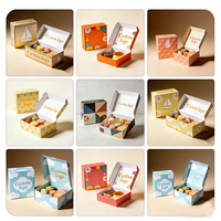 Boîte cadeau pour biscuits personnalisée, recyclable, gaufrée, auto-élevante, avec séparateurs, pour articles de boulangerie et petites entreprises