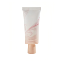 Emballage personnalisé en tube plastique ovale pour cosmétiques avec bouchon à vis rond unique en forme de bol pour crème isolante, émulsion, crème pour les mains, crème solaire