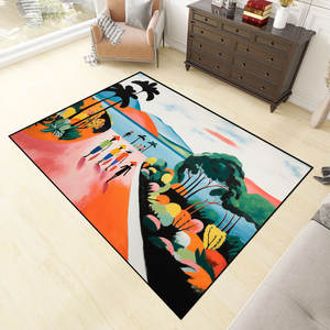 Imagen personalizada, Alfombra de área bohemia de poliéster esponjoso, alfombra cuadrada rectangular grande para dormitorios adolescentes, 10mm, hecha a máquina, relación 4:3, pedido mínimo, 1 pieza - Product Image 2