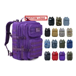 Wholesale Custom Outdoor Hiking Back Pack Bagpack Rucksack Waterproof Mochilas Taticas 45L Molle Tactical Backpack Bags For Men
