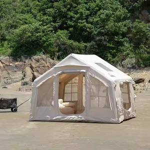 Tente <span class=keywords><strong>de</strong></span> camping gonflable à revêtement noir, pare-soleil imperméable et résistant aux UV avec tissu Oxford renforcé et crête - Product Image 6