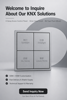 Panneau de commande KNX 4 voies 4 interrupteurs en métal, personnalisable, adapté à divers scénarios, vie intelligente