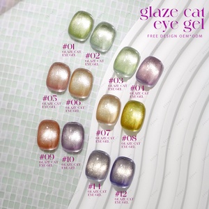 Collection de vernis gel effet œil de chat JTING haute densité 12 couleurs, poudre flash, vernis à ongles gel œil de chat, ODM, marque privée personnalisée - Product Image 4