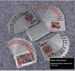 Texas Landlord Gold Landlord Jeux de table de <span class=keywords><strong>poker</strong></span> étanches en PET avec feuille d'or et d'argent - Product Image 3
