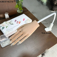 Nuevo Color de simulación de uñas acrílicas, práctica de arte de uñas, manicura de mano, herramienta de enseñanza de manos falsas, salón de uñas de goma suave
