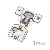 Charnière de porte d'armoire à fermeture lente bidirectionnelle en acier 3D, finition nickel satiné de précision, surplombage 3/4 pouce, profil en forme de coupelle de 35 mm
