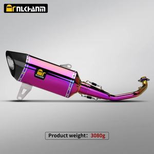 Système d'échappement complet pour moto <span class=keywords><strong>SYM</strong></span> Husky ADV300 rose, modification complète, matériaux en acier inoxydable et fibre de carbone, emballage en boîte, neuf - Product Image 2