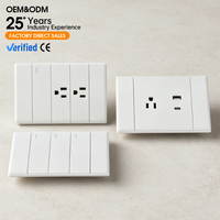 KSQ Fashion Nouveau Design 118 Prises Murales Électriques en Plastique Standard US, 10A/15A, avec Charge USB et 2 Prises CA pour