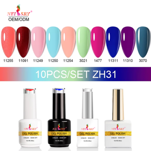 Neiss Ensemble de <span class=keywords><strong>vernis</strong></span> à ongles en gel écologique de haute qualité Nouvelle formule Ensemble de manucure et de pédicure semi-permanent à nivellement automatique de style français - Product Image 2