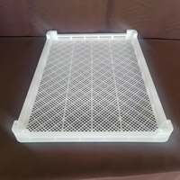 Plateau de séchage en maille plastique empilable pour coins, en PEHD 100% vierge, ventilé, pour congélation et applications alimentaires