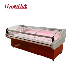 <span class=keywords><strong>Vitrine</strong></span> Réfrigérée Horizontale 300 cm à Couvercle Ouvert <span class=keywords><strong>pour</strong></span> Viande Fraîche, Personnalisable avec Logo et Couleurs, <span class=keywords><strong>pour</strong></span> <span class=keywords><strong>Marché</strong></span> - Product Image 4