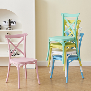 Chaise enfant empilable contemporaine en PP, imperméable et durable, avec dossier croisé, pour fêtes d'<span class=keywords><strong>anniversaire</strong></span> et écoles maternelles (Amérique du <span class=keywords><strong>Nord</strong></span>) - Product Image 5
