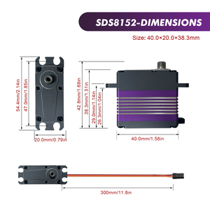 SDS8152 Componentes de motor sin escobillas con caja de metal completo 2BB IP67 Servo de tamaño estándar a prueba de agua para sistemas de radio <span class=keywords><strong>RC</strong></span> y Gyros - Product Image 3