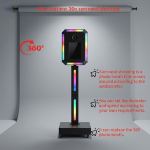 ตู้ถ่ายรูปอัตโนมัติ XRJ หน้าจอสัมผัสแนวตั้ง หมุนได้ 360 องศา พร้อมกล้อง iPad พิมพ์ภาพทันที สำหรับงานแต่งงาน งานปาร์ตี้ ให้เช่า - Product Image 1