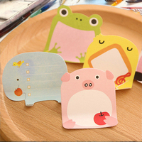Nouvelles notes autocollantes mignonnes de style vintage avec des animaux, 20 feuilles/pièces, marque Beixin, 6 cm * 5,8 cm, pour le bureau des étudiants