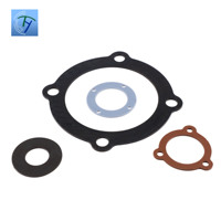 Gasket Flens 3 Lubang Grosir, Cincin Penyegel Karet FKM Coklat, Gasket Oli Tahan Suhu Tinggi, Ukuran Kustom, Pabrik OEM