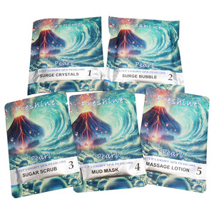 Atacado Pé Skin Care Foot Scrub Máscara Hidratante Loção Creme Volcano Surge <span class=keywords><strong>Spa</strong></span> Pérola <span class=keywords><strong>Pedicure</strong></span> Deluxe 5 em 1 Set - Product Image 3