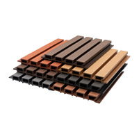 Panel Dinding WPC Tahan Cuaca Harga Pabrik Promo Panas, Panel Tembok Besar 219x26MM, Cladding Dinding Eksterior untuk Luar Ruangan