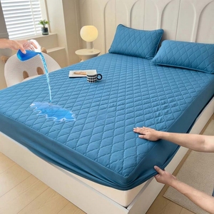 <span class=keywords><strong>Drap</strong></span>-<span class=keywords><strong>housse</strong></span> imperméable en polyester, protège-matelas lavable, anti-boulochage, uni, pour la maison, meilleures ventes - Product Image 3