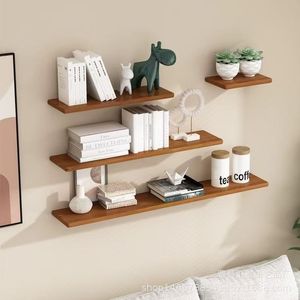 Étagère murale multi-niveaux en bois massif, 3 niveaux, support de rangement mural pour livres, jouets, salon, chambre à coucher - Product Image 2
