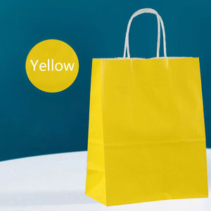 Bolsa de compras de alta calidad, bolsa de papel marrón Kraft personalizada para alimentos con asa - Product Image 4