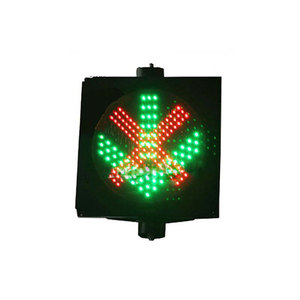 Nhà máy trực tiếp 600*600 mét Led đèn giao thông chữ thập đỏ màu xanh lá cây mũi tên dừng lại đi tín hiệu với Visor - Product Image 4