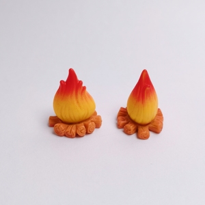 4 Miniaturas De Fuego De Resina Para Decoración – Hogueras Falsas Realistas Para Terrarios, Jardines Y Fiestas