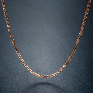 Collar <span class=keywords><strong>Chopar</strong></span> Clásico y Versátil de Oro de 18K, Cadena de Clavícula de Oro Rosa Puro Sólido y Brillante para Hombres y Mujeres - Product Image 4