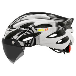 Casques de vélo de ville portables et légers pour adultes <span class=keywords><strong>Casque</strong></span> de vélo de route urbaine avec visière Lunettes de soleil - Product Image 4