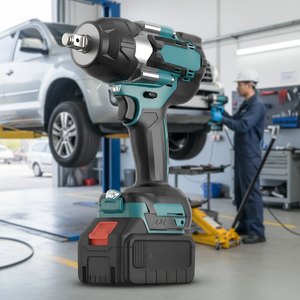 Clé à chocs sans fil sans brosse à couple élevé 20V 1000Nm clé à piles d'entraînement de 1/2 pouces pour la réparation industrie - Product Image 1